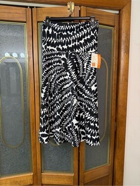 SPUNKWEAR Ladies Black & White Printed A-Line Dress, BRAND NEW